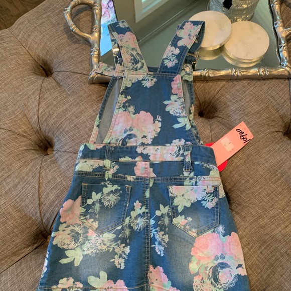 Robe Fille Total Girl Taille 14/16 Sans Manches - Imprimé Floral Rose, Neuve Avec étiquettes